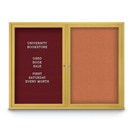 United Visual Products Corkboard, Cork Backing/ Black, 48" x 36" UV431H-BLACK-CORK